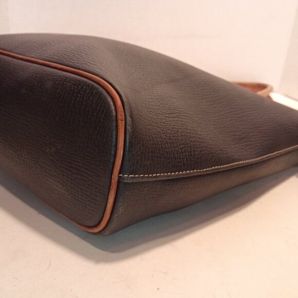 Rare '90s COACH Italy Dakota Collection Harvest Tote 4207 Black Pebbled Leather - Picture 13 of 15